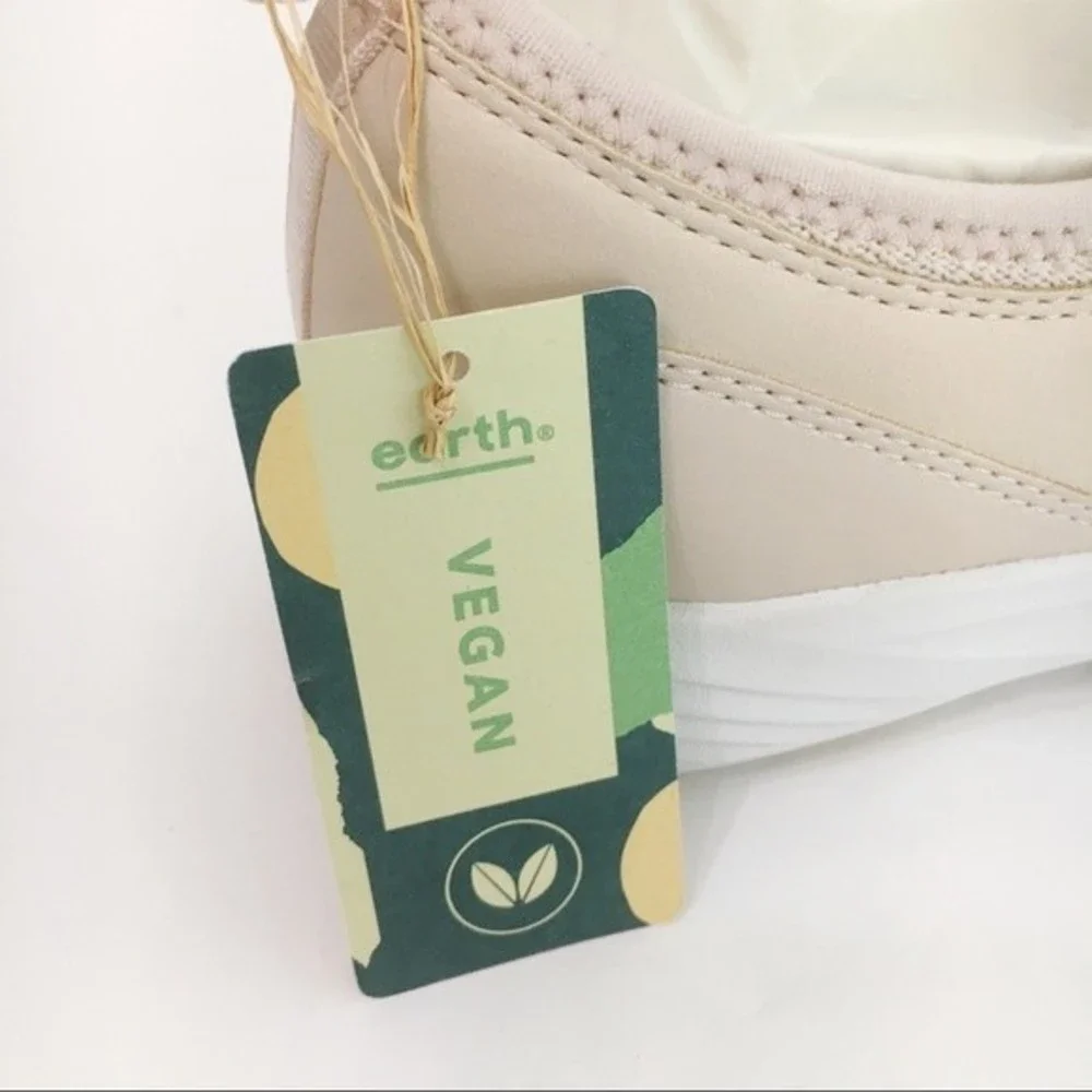 Earth Size 8 Scenic Valiant Vegan Blush Cream Pink Slip On Knit Sneakers Shoes‎
